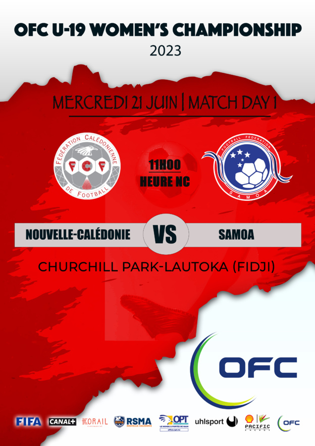 Les SAMOA pour débuter le tournoi | NC vs SAMOA - ce mercredi, 11H00 Heure NC | OFC U-19 WOMEN'S CHAMPIONSHIP