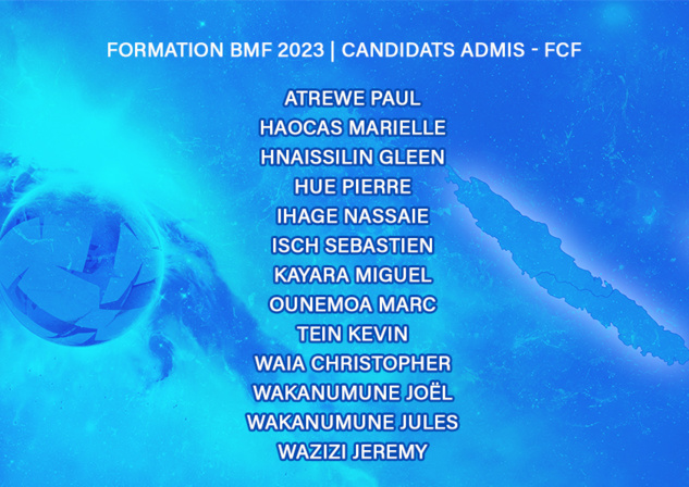 La liste des CANDIDATS ADMIS à la formation BMF 2023 | FCF