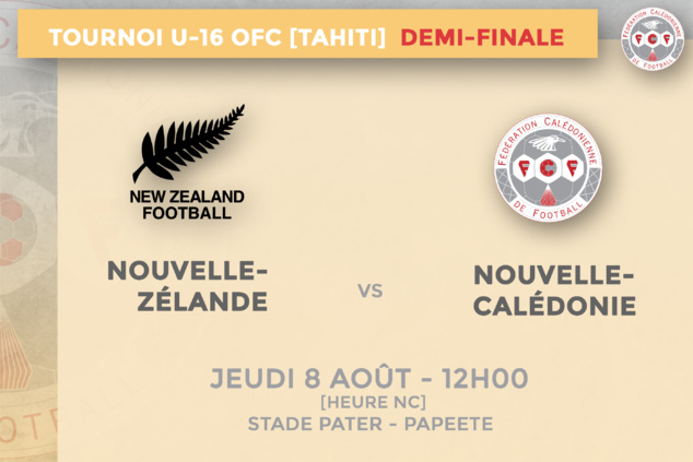 Les cagous concluent en beauté et filent en DEMIES | NZ vs NC = ce JEUDI 8 août (12H00) | 1/2 finales - Tournoi U16 OFC