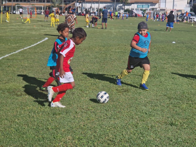 La joie de nos petits footballeurs et footballeuses de refouler les pelouses. Crédit Photos FCF