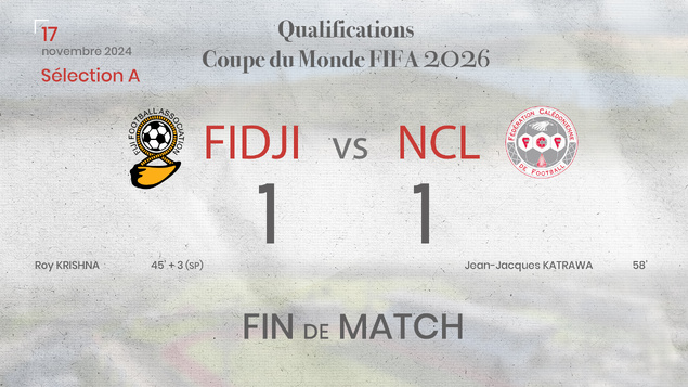 La 1ère place pour les cagous = FIDJI 1 - 1 NCL | Qualifications Coupe du Monde (groupe A)