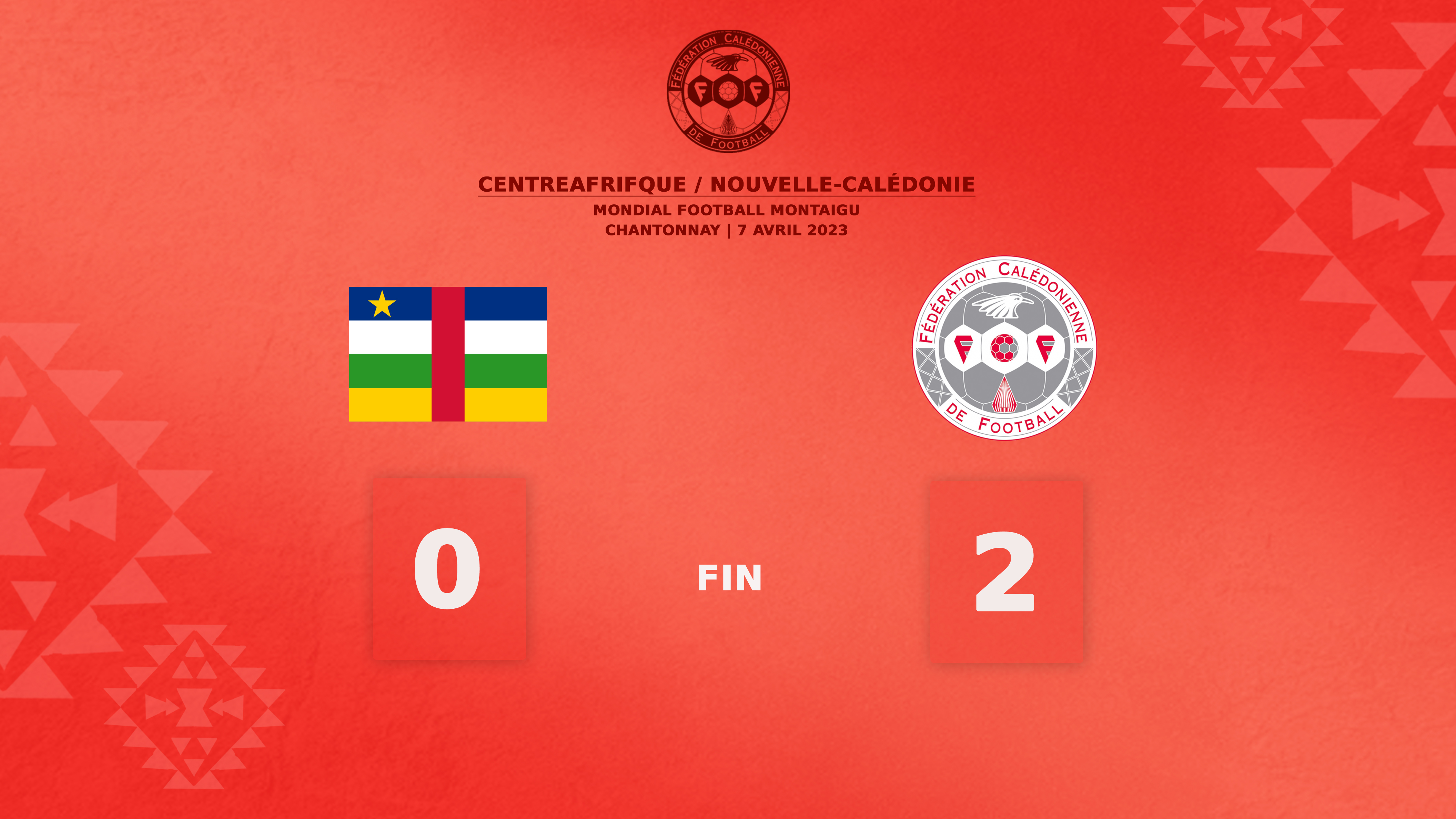 Victoire 2-0 des cagous face au CentreAfrique (dernier match de poule) | Mondial Football Montaigu (Direct TV)