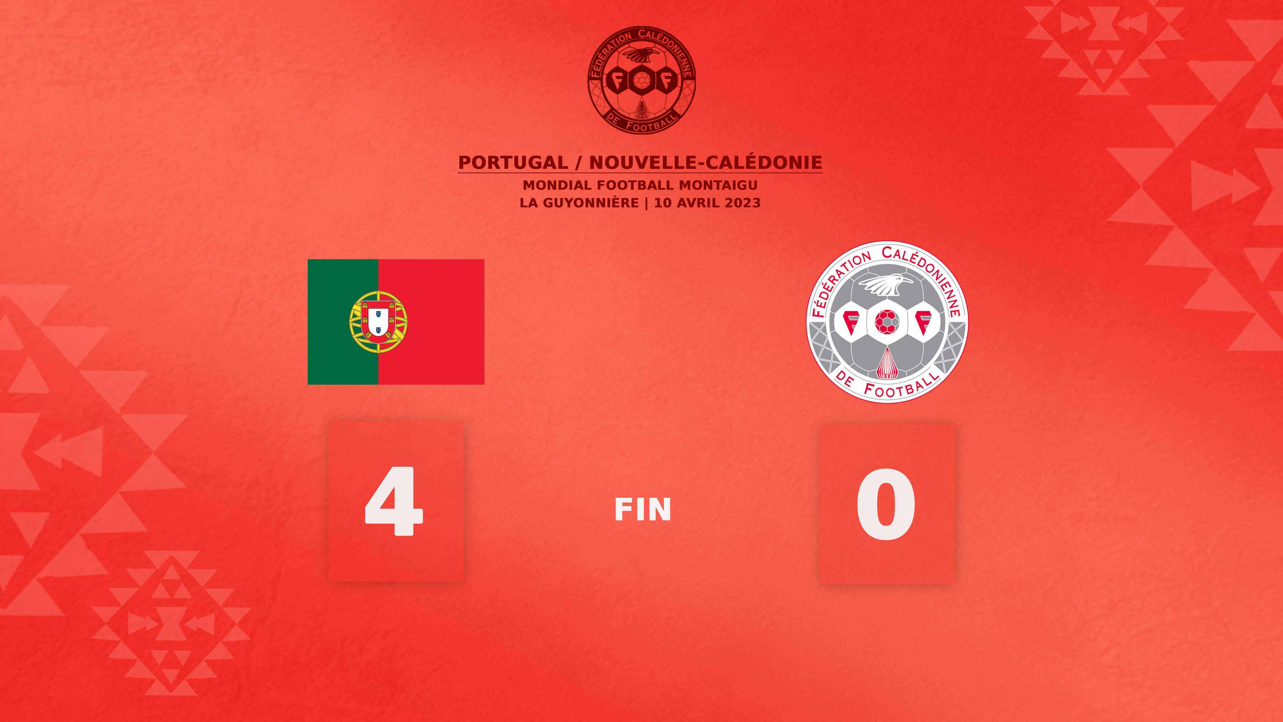 Les cagous terminent sur une défaite 0 - 4 face au PORTUGAL| Mondial de Montaigu (U16)