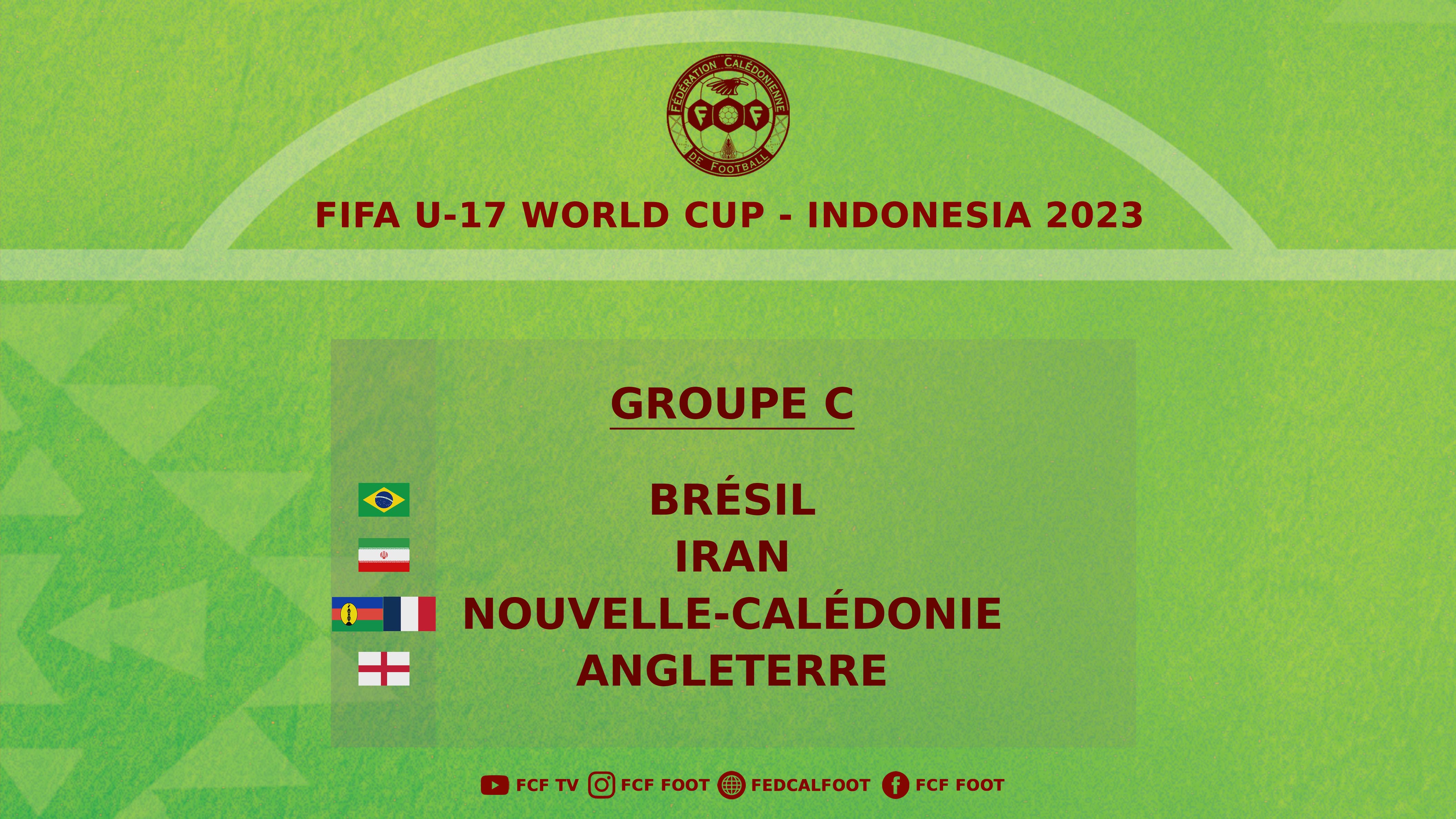 La CALEDONIE face au BRESIL, l'IRAN, et l'ANGLETERRE | COUPE DU MONDE U17 de la FIFA - Indonésie 2023 | Tirage des Groupes