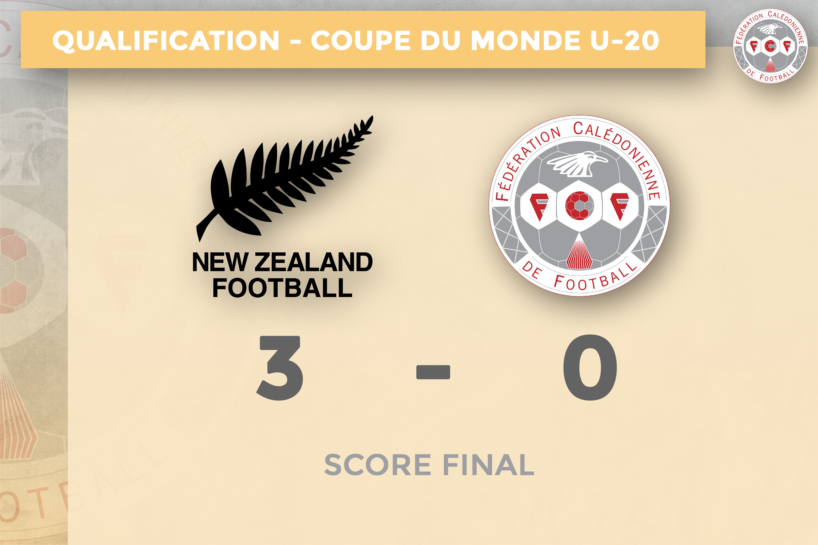 Nouvelle-Zélande 3 - 0 NOUVELLE-CALEDONIE (U19) | Les calédoniens défaits en entame de compétition